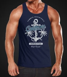 Neverless Tanktop Herren Tank-Top Dunkelblau/Blau