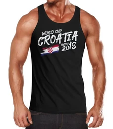 Tanktop Herren Tanktop Kroatien Croatia Hrvatska Fuball WM Weltmeisterschaft 2018 World Cup Fan-Shirt mit Print