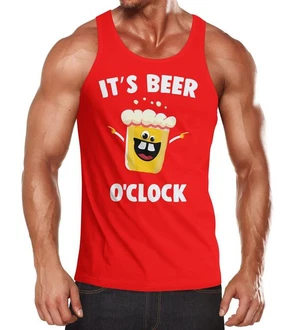 MoonWorks Tanktop It's Beer a clock Herren Shirt