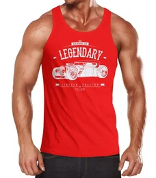 Tanktop Herren Tanktop Hot Rod Retro Auto Car Oldschool Rockabilly Muskelshirt AchselshirtMoonworks mit Print