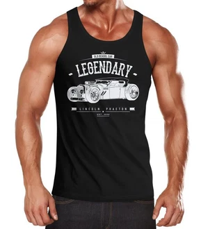 MoonWorks Tanktop Herren Hot Rod Retro Auto Car Oldschool Rockabilly Muskelshirt Achselshirt Braun/Schwarz/Rot MoonWorks Tanktop Herren Hot Rod Retro Auto Car Oldschool Rockabilly Muskelshirt Achselshirt Braun/Schwarz/Rot