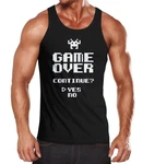 MoonWorks Tanktop Muskelshirt mit Print Schwarz/Braun/Dunkelgrau/Gelb/Rot/Silber