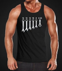 MoonWorks Tanktop Bieröffner Muskelshirt mit Print Schwarz/Beige/Dunkelblau/Lila