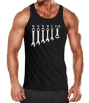 MoonWorks Tanktop Bieröffner Muskelshirt mit Print Schwarz/Beige/Dunkelblau/Lila