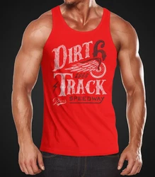 Neverless Tank-Top Dirt Track Racing Rot/Braun/Dunkelrot
