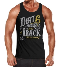 Tanktop Herren Tank-Top Dirt Track Racing Muskelshirt Muscle Shirt mit Print