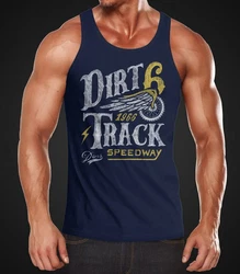 Neverless Tank-Top Dirt Track Racing Braun/Dunkelblau