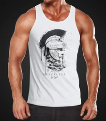 Neverless Tanktop Herren Fashion Streetstyle Weiß/Rot