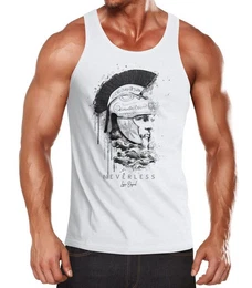 Tanktop Herren Tank-Top Sparta Spartaner Kopf Helm Krieger Fashion Streetstyle Muskelshirt Muscle Shirt mit Print