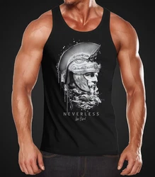 Neverless Tanktop Herren Fashion Streetstyle Schwarz/Rot/Dunkelblau