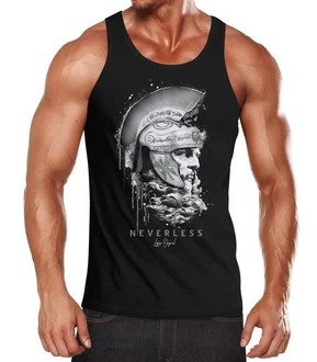 Neverless Tanktop Herren Fashion Streetstyle Schwarz/Rot/Dunkelblau