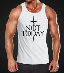 MoonWorks Tanktop Herren Not Today Sprüche Serie Zitat Dunkelblau/Schwarz/Weiß/Hellblau/Grau/Rot