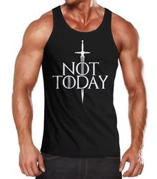 Tanktop Herren Tanktop Not Today lustige Sprche Serie Zitat Achselshirt Trgershirt mit Print