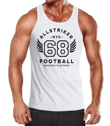 Tanktop Herren Tank-Top College Design Schriftzug NYC 68 Football Athletic mit Print