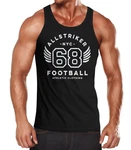 Neverless Tanktop Herren College Design Schriftzug NYC 68 Football Athletic Schwarz/Braun