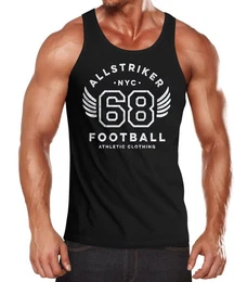 Tanktop Herren Tank-Top College Design Schriftzug NYC 68 Football Athletic mit Print