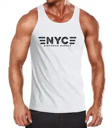 Tanktop Herren Tank-Top Aufdruck NYC New York City Airforce Supply Army Print mit Print