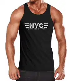 Tanktop Herren Tank-Top Aufdruck NYC New York City Airforce Supply Army Print mit Print