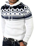 Reslad Norweger Strickpullover Herren (1-tlg) Creme/Weiß