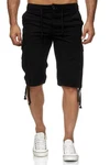 Reslad Leinen Cargo Shorts Männer Strandhose RS-3001 Schwarz/Dunkelblau Reslad Leinen Cargo Shorts Männer Strandhose RS-3001 Schwarz/Dunkelblau
