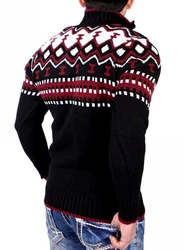 Reslad Herren Strickpullover Crewneck Zipper Norweger Pullover RS-3110 RS-3110