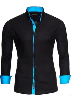 Reslad Langarm Hemd Alabama RS-7050 Dunkelblau/Türkis/Schwarz/Blau Reslad Langarm Hemd Alabama RS-7050 Dunkelblau/Türkis/Schwarz/Blau