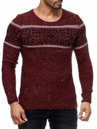 Strickpullover Herren Strickpullover Rundhals Norwegerpullover Herrenpulli RS-18003 (1-tlg) Norwegermuster Rundhalspullover