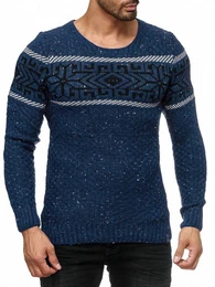 Strickpullover Herren Strickpullover Rundhals Norwegerpullover Herrenpulli RS-18003 (1-tlg) Norwegermuster Rundhalspullover