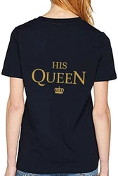 Couples Shop T-Shirt The King & His Queen Shirts für Paare Rosa/Lila/Blau/Gelb/Schwarz