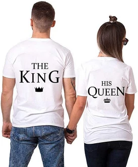 Couples Shop T-Shirt The King & His Queen Shirts für Paare Couples Shop T-Shirt The King & His Queen Shirts für Paare