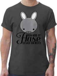 T-Shirt Mein Name ist Hase ich wei von nichts - Ostergeschenke - Herren Premium T-Shirt oder mit Osterhasen, Geschenke fr Partner zu Ostern, kleine Ostergeschenke als Oster - Kleinigkeit