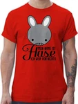 Shirtracer T-Shirt Mein Name ist Hase ich weiß von nichts Braun/Rot/Bordeaux