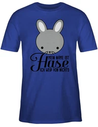 Shirtracer T-Shirt Mein Name ist Hase ich weiß von nichts Hellblau/Blau/Braun/Grau
