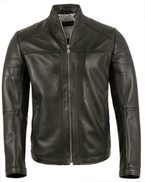 Lederjacke Jessy - Herren Lederjacke Lammnappa schwarz
