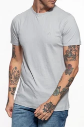 Way of Glory T-Shirt mit klassischem Rundhals Grau/Hellgrau