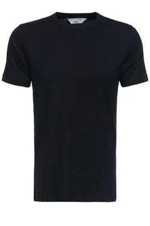 Way of Glory T-Shirt mit klassischem Rundhals Schwarz/Dunkelblau Way of Glory T-Shirt mit klassischem Rundhals Schwarz/Dunkelblau