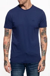 Way of Glory T-Shirt mit klassischem Rundhals Dunkelblau/Blau