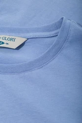 Way of Glory T-Shirt mit klassischem Rundhals Blau/Hellblau