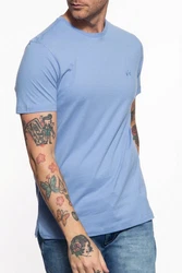 Way of Glory T-Shirt mit klassischem Rundhals Blau/Hellblau