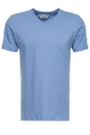 Way of Glory T-Shirt mit V-Ausschnitt Hellblau/Blau