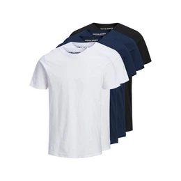 T-Shirt Herren T-Shirt, 5er Pack - JJEORGANIC BASIC TEE (Packung, 5er Pack)