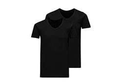 Jack & Jones T-Shirt JACBASIC V-NECK TEE Schwarz