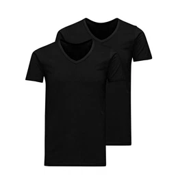 T-Shirt Herren T-Shirt, 2er Pack - JACBASIC V-NECK TEE, (Packung, 2er Pack)