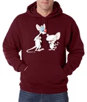 Youth Designz Kapuzenpullover Hoodie Retro Cartoon Print Bordeaux/Dunkelrot/Rot
