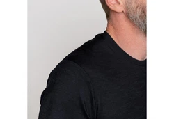 Tom Fyfe T-Shirt Merino Herren Schwarz/Dunkelgrau/Grau