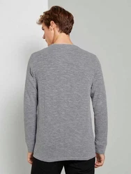 TOM TAILOR Rundhalsshirt Double Face Longsleeve 