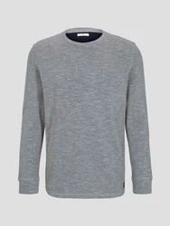 TOM TAILOR Rundhalsshirt Double Face Longsleeve 