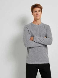 Rundhalsshirt Double Face Longsleeve (1-tlg)