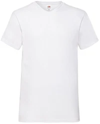 Fruit of the Loom V-Shirt Valueweight V-Neck T Weiß/Creme