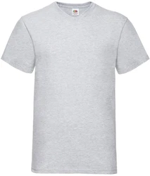 Fruit of the Loom V-Shirt Valueweight V-Neck T Grau/Hellgrau